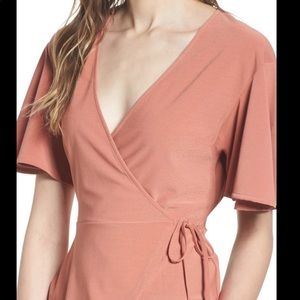 Leith Faux Wrap Top NWT!